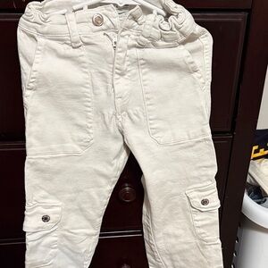Zara Off-White Denim Pants